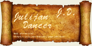 Julijan Dancer vizit kartica